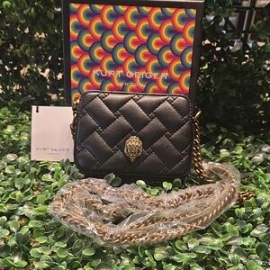 Kurt Geiger Black Quilted Crossbody Bag